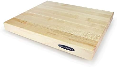IsoAcoustics Delos Turntable Isolation Butcher Block Series: 1815M1 (18" W x 15" D x 1.75" H) Maple