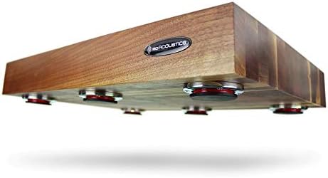 IsoAcoustics Delos Turntable Isolation Butcher Block Series: 2216W2 (22" W x 16" D x 3" H) Walnut