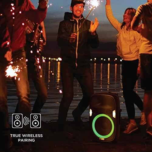 Altec Lansing SoundRover 75 Wireless Speaker 75W Bluetooth Speaker with a Long Lasting 10 Hour Battery, 50 Foot Range, Multi LED Party Modes, True Wireless Pairing, Bonus Microphone