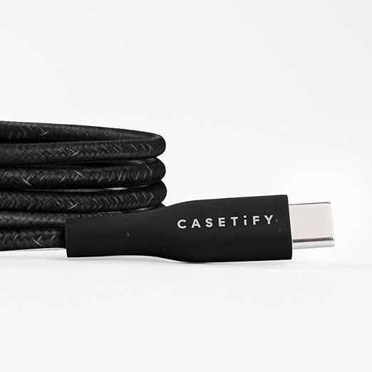 CASETiFY Powerthru USB-C to USB-C Cable (1m/3.3ft) - Black