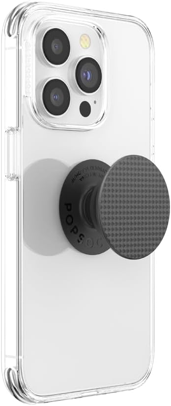 PopSockets Phone Grip with Expanding Kickstand, Adhesive Grip - Knurled Texture Black