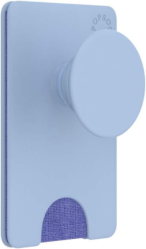 PopSockets Phone Wallet with Expanding Kickstand, Phone Card Holder - Cornflower Blue