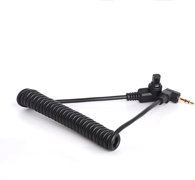 Remote Shutter Release Trigger Cable for Canon R3 R5 1DX 6D 7D 5D MKIII 60D EOS SLR Camera, 2.5mm Controller to N3