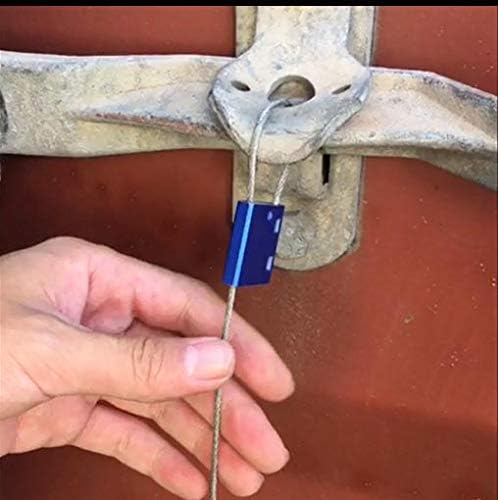 Leadseals(R) 1000 Blue Steel Cable Seals Metal Security Tag Numbered Truck Trailer Seal Anti-Tamper Pull-Tite Security Seal Aluminum Body Transport Shipping Seal Self-Locking Safety Ties ISO 17712