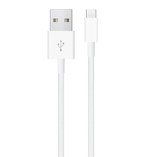 Short CarPlay Cable for Apple iPhone 16 Pro Max Charger [MFi Certified] Woven USB A to USB C Cable for iPhone 15 Pro Max/iPhone 15 to Power Bank, iPhone 16 USB to Type C Car Charger Cord (1ft White)