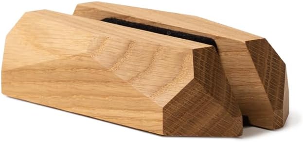 Oakywood Vertical Laptop Stand Wood - Adjustable Wooden Dock for Desk, Compatible with All MacBook Pro, MacBook Air, iPad, Handmade Oak Wood, Computer Stand, Laptop Holder