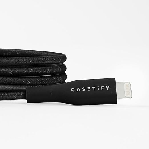 CASETiFY Powerthru USB-C to Lightning Cable (1m/3.3ft) - Black