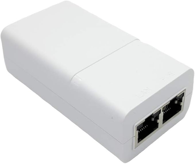 Poe Texas PoE Injector - Single Port Power Over Ethernet Passive PoE Adapter - 10/100/1000 Gigabit Data with Integrated 48V 15W Power Supply - Plug & Play Home Office, Tablets, VoIP Phone, WiFi AP