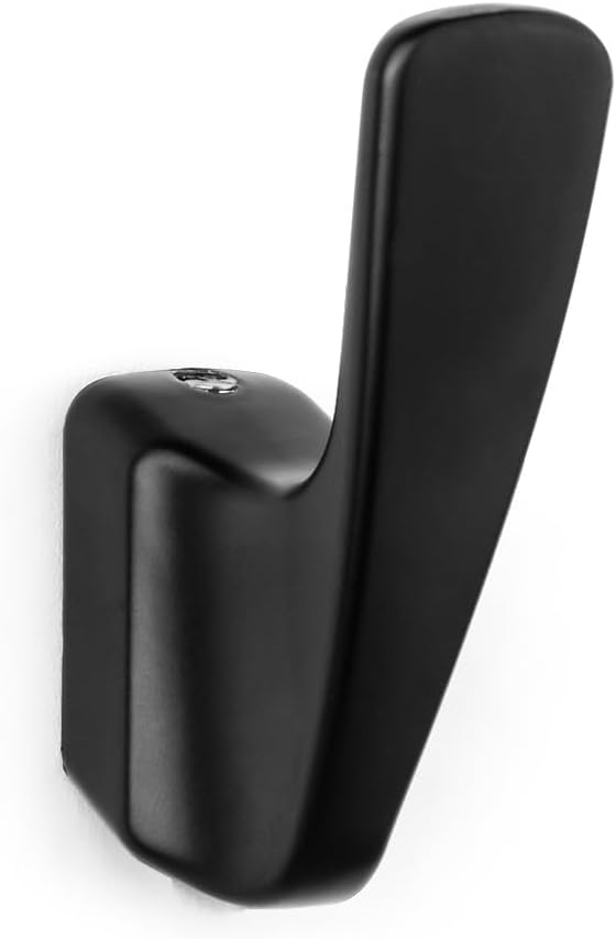 SARIHOSY] 5 Packs Coat Hooks,Metal Hooks for Clothes, Hats, Bags, Towels, Keys(Black)