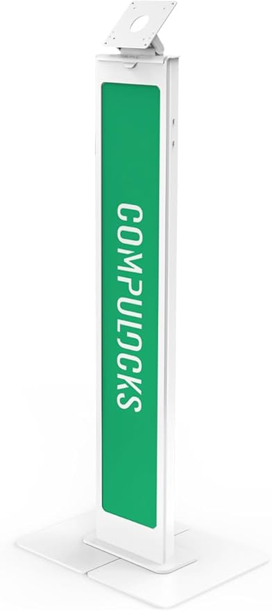 Compulocks Brandable VESA Floor Stand for Screens Up to 32 Inches - White