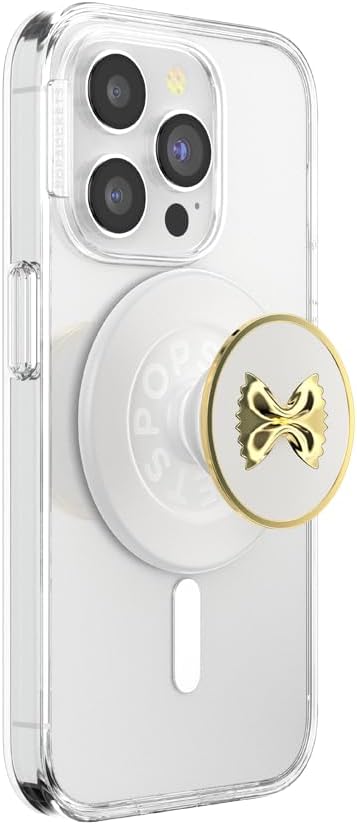 PopSockets Phone Grip for MagSafe with Kickstand, Magnetic Stand, Swappable Top, Secure Hold for iPhone MagSafe Cases, Phone & Tablet Grip - Enamel Pasta