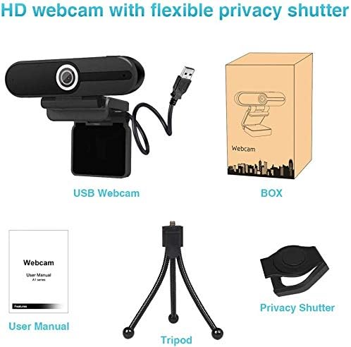 4K Webcam, HD Webcam 8MP- Laptop PC Desktop Computer Web Camera with Microphone, USB Webcams for Video Calling Recording Streaming Video Conference, Webcam with Mini Tripod,Privacy Shutter.
