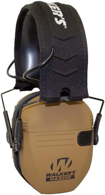 Walker's Razor Slim Ultra Low Profile Compact Design Adjustable Range Shooting Hunting Hearing Protection Electronic Earmuffs