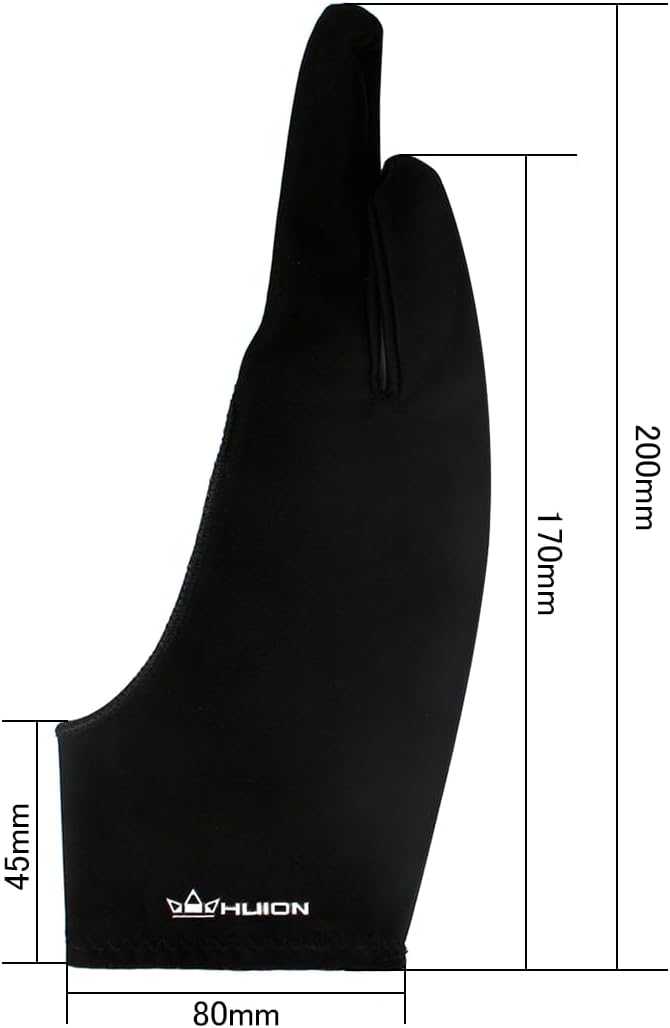 HUION Artist Glove for Drawing Tablet (1 Unit of Free Size, Good for Right Hand or Left Hand) - Cura CR-01