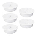 5 Pcs Desk Grommet 2-3/8" / 60 mm, Desk Hole Cover for Cables White, Cable Grommet ABS Plastic, Desk Hole Grommet for Home & Office Pc, Detachable Cable Cord Organizer