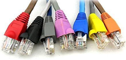 Accessbuy 100 Pack RJ45 CAT6 CAT6E CAT5 CAT5E Ethernet Network Cable Strain Relief Boots Cable Connector Plug Cover Mixed Color for Laptop
