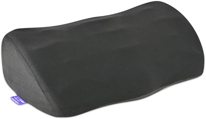 C CUSHION LAB Ergonomic Foot Rest for Under Desk - Patented Massage Ridge Design Memory Foam Foot Stool Pillow for Work, Home, Gaming, Computer, Office Chair - Footrest for Back and Hip Pain Relief