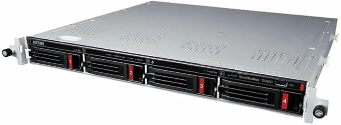 BUFFALO TeraStation 3430RN 4-Bay 8TB (2x4TB) Rackmount Small-Med Business NAS w/Hard Drives Included