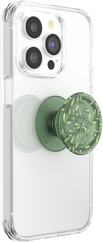 PopSockets Plant-Based Phone Grip with Expanding Kickstand, Adhesive Grip, Eco-Friendly - Translucent Olive