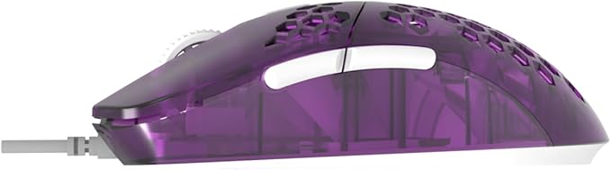G-Wolves Hati HTM/HT-M Medium 56g Ultra Lightweight Honeycomb Wired Gaming Mouse, PixArt 3389 Sensor 16000 DPI, 6 Programmable Buttons, Low Latency, for PC/Mac (Violet)