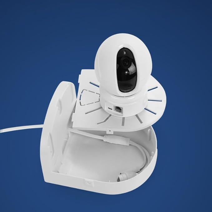 Indoor Outdoor Camera Bracket ABS Plastic Wall Mount L-Shaped Bracket for Security Dome IP Camera Mounting, Junction Box Cable Management (4.5in-SL-4PACK)