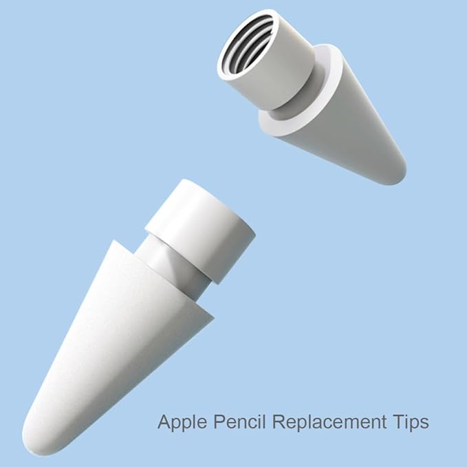 Replacement Tips for Apple Pencil 2nd Generation/ 1st Generation Tips, iPencil Nibs Accessories for iPad Pro Pencil 2/1 Gen(4 Pack)