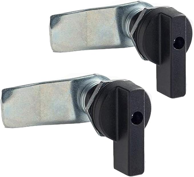 WJSKDQ 2PCS Thumb Operated Offset Thumb Cam Lock Black Cam Lock