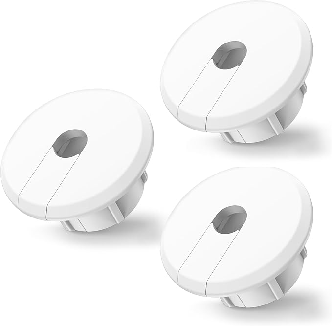 Wall Bushing Grommet for Starlink Dishy Router Ethernet Adapter Cable, Starlink Cable Routing Kit Feed-Through for 1 inch Wall Hole and Furnitures Wire Hole (White, 3 Pack)