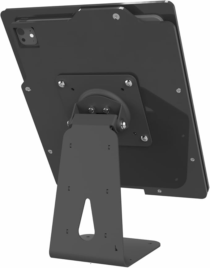 TABcare Anti-Theft Acrylic Case with 360 Rotate 180 Swivel Metal Desktop Stand & 90-Degree Charge Cable for Apple iPad 10 10.9 (Black)