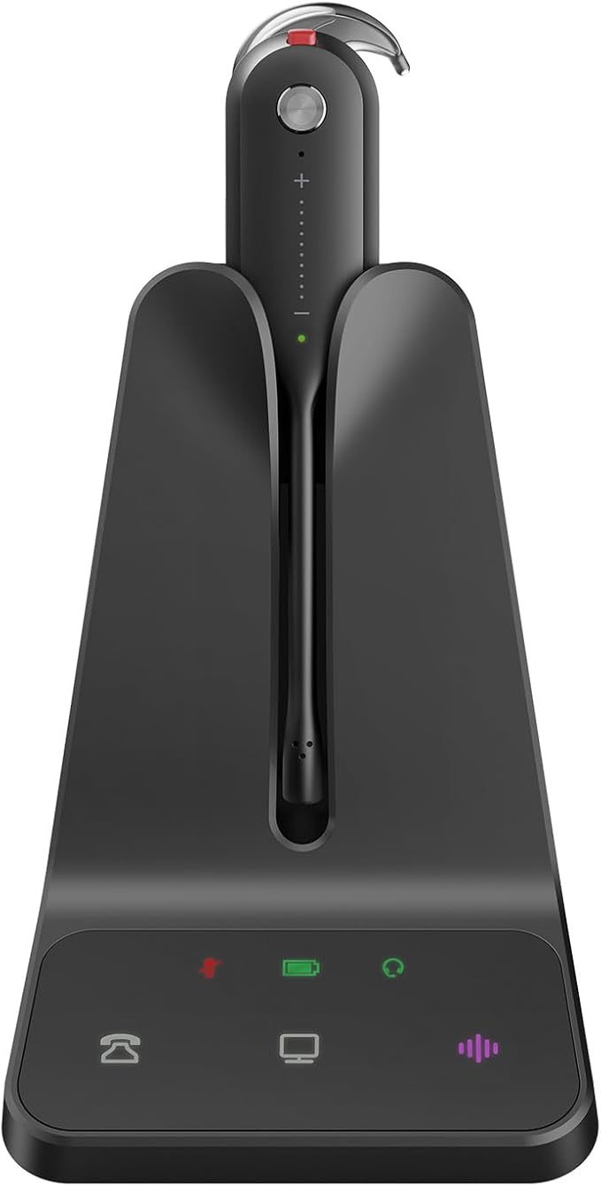 Yealink DECT Wireless Headset WH63 E2 UC, Zoom Teams Certified,Single Ear (Mono) Convertible Headset,Connects to Desk Phone&Computer,Noise Canceling Microphone,3 Wearing Styles