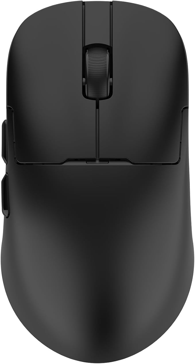 AJ159P MC Triple Mode (2.4G/Wired/Bluetooth 5.2) Gaming Mouse, 12000 DPI, 56g Ultra-Light, Magnetic RGB Charging Dock, Programmable 6 Buttons, Ergonomic Design for Computer Laptop PC, Black