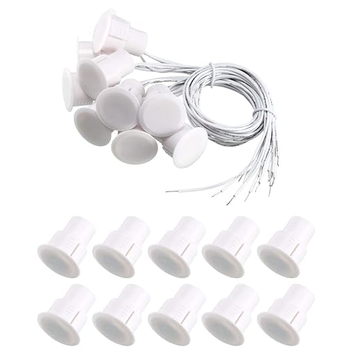 Magnetic Reed Switch RC-36 NC Recessed Wired Window Door Contact Sensor for Home Security and Burglar Alarm Systems 10 Pcs