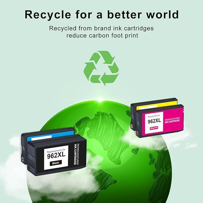 962XL Ink Cartridges for HP 962XL Ink Cartridges Combo Pack Work for HP Officejet Pro 9015e 9010 9025e 9015 9025 9018e 9025e 9020 Printer for HP 962 (4 Pack)