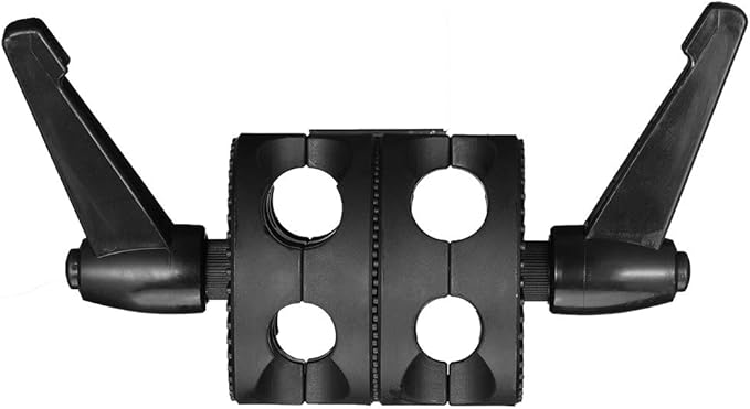 Dual Head Grip Swivel Clamp Head Holder Bracket Compatible for Photography Studio flash Reflector Boom