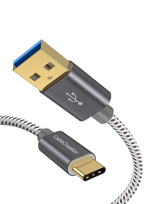 CableCreation USB A to USB C Cable 5FT, 10Gbps USB C to A USB 3.2 3.1 C Data Cable, Android Auto 3A Fast Charge Cord for Type C External SSD MacBook iPad, Galaxy S24/S23+, iPhone 15/iPhone 16+