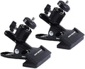 SLOW DOLPHIN Tripod Clip Clamp Mount Flash Reflector Holder for Studio Backdrop Camera with 360 Swivel Tripod Mini Ball Head Standard 1/4" Screw,SLR, Digital SLR, Video Came(2PACK)