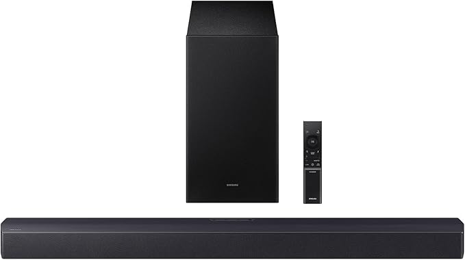 Samsung B-Series Soundbar HW-B550F 2.1 ch DTS Virtual:X Soundbar with Subwoofer (2025 Model) Voice Enhance Mode, Bass Boost, Adaptive Sound