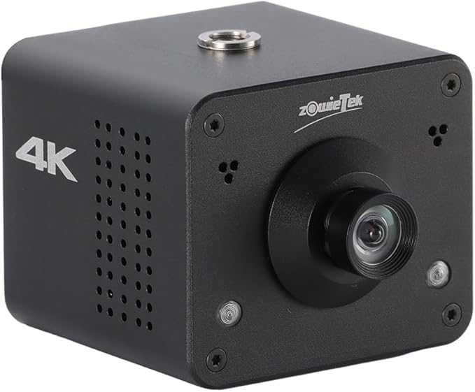 4K POV Camera Webcam PoE, ZowieCAM, Simultaneously HDMI & SDI Output, RTSP/RTMP(s)/SRT, Standalone Live Streaming to YouTube/Twitch for Webcast, Meeting, Teaching & Gaming (M12)