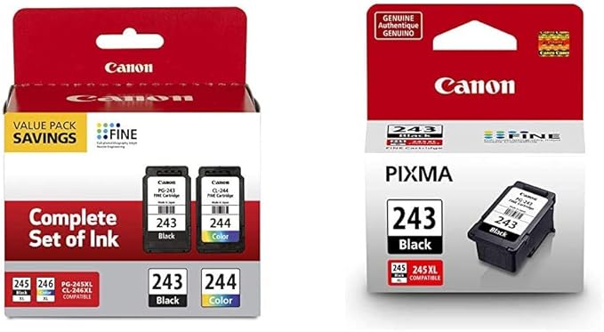 Canon PG-243/ CL-244 Ink Cartridge Multi-Pack | Compatible with Select Pixma Printers