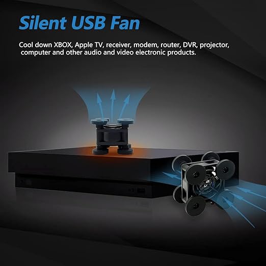 Mini, Compact 40mm x 20mm USB Fan, for VR Gear, Aquarium, Roku, Router, Raspberry Pi, Cosplay, Helmet Cooling Ventilation