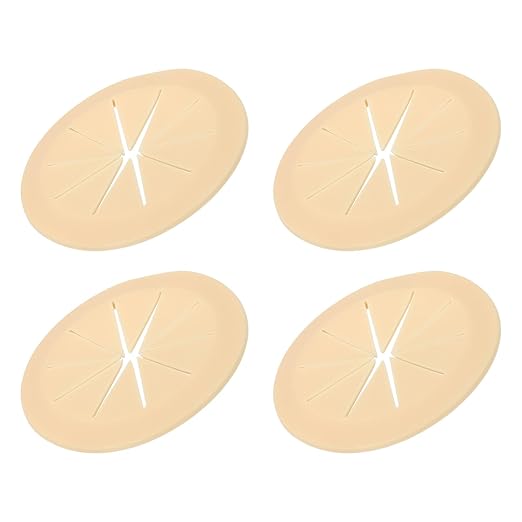 PATIKIL Desk Grommet 2-3/8", 4 Pcs Round Cable Grommet Cord Hole Cover with Adhesive Tape Flexible Table Wire Organizer for Office Home Table Countertop, Yellow