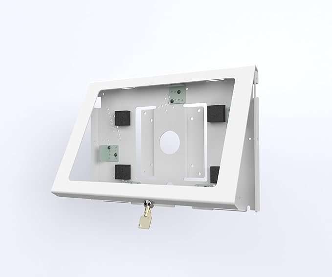 TABcare Locking Anti-Theft Metal Case for iPad Pro 13" for Kiosk, POS, Store, Show Display, Time Clock (White, iPad Pro 13)