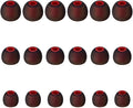 Earbud Tips Soft Silicone Earbuds Replacement Tips Fit for in-Ear Headphones(Inner Hole from 3.8mm - 4.2mm Earphones) 9 Pairs S/M/L,Black/Red
