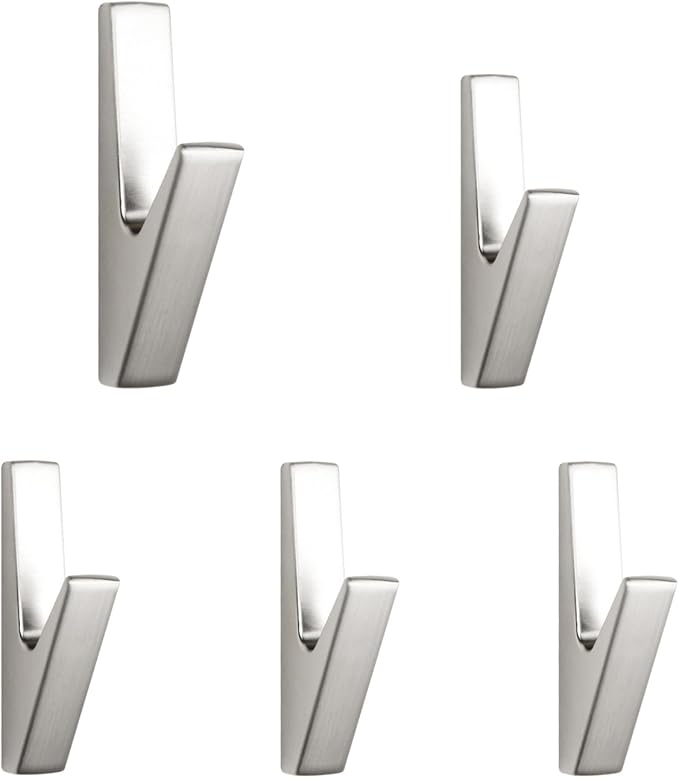 5 Pack Coat Hook,Wall Hooks,Coat Hooks Wall Mount, Metal Wall Hooks Holder for Hanging Clothes, Hats, Bags, Towels, Keys