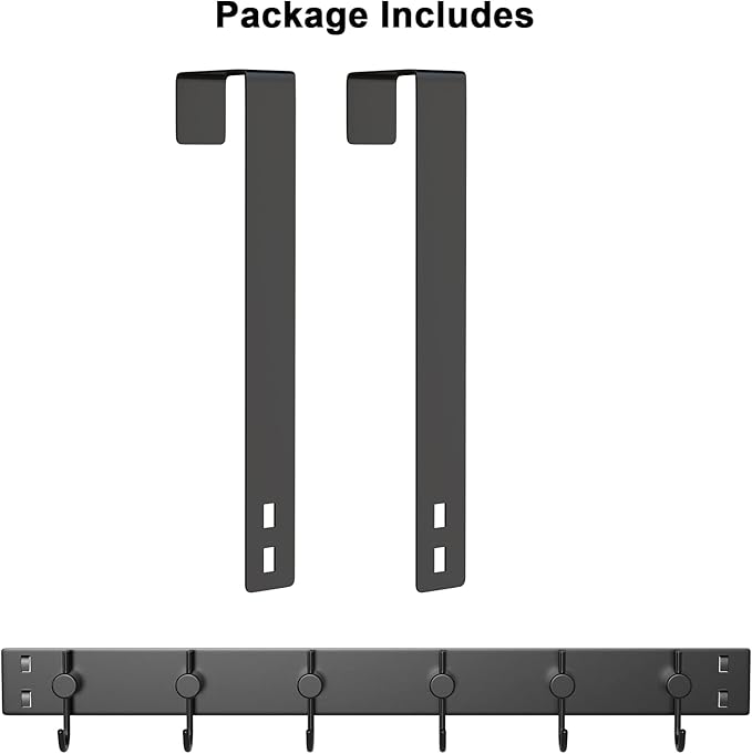 VAEHOLD Over The Door Hooks for Hanging Clothes, Heavy-Duty Door Hooks Organizer for Towel, Coat, Bag, Robe