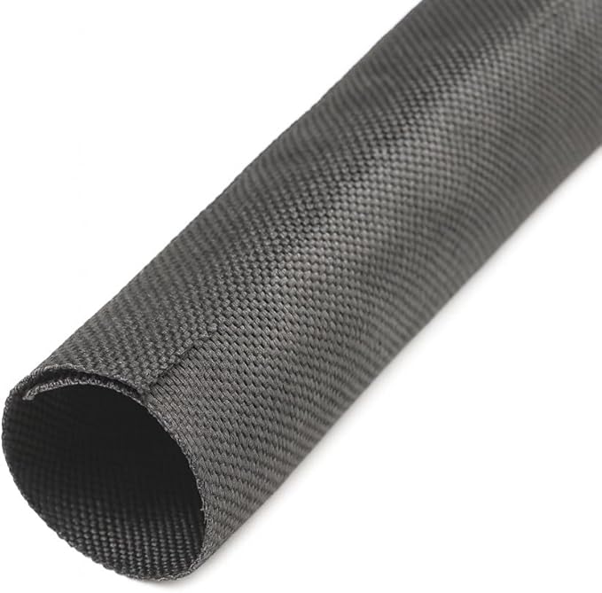 MGI SpeedWare Woven Mesh Split-Sleeve Wire Loom for High-Temperature Automotive Harness and Home Cable Management - 25 feet (1.25")