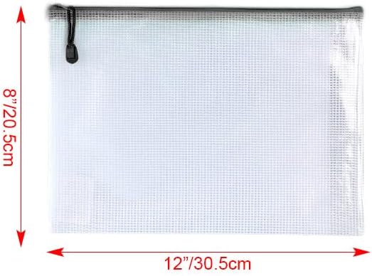 Oaimyy-20 Pcs 8"x 10" Inch Mesh Zipper Pouch Bags, Zipper Bags for Organizing Storage, Zipper Pouches, Letter Size, File Bags for School,Puzzle, Board Games and Office Supplies (Color)