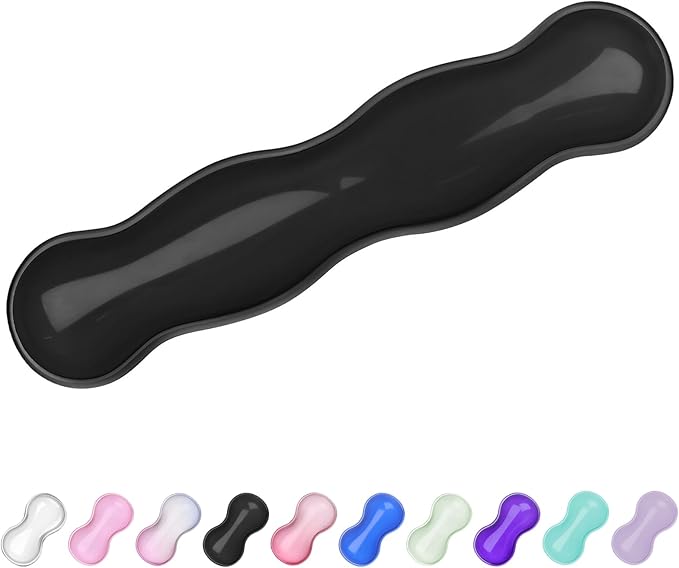 Gel Wrist Rest for Keyboard and Mouse, Wrist Rest for Keyboard, Mouse Wrist Support, Pain Relief, Cool Touch, Non-Skid, Keyboard Wrist pad
