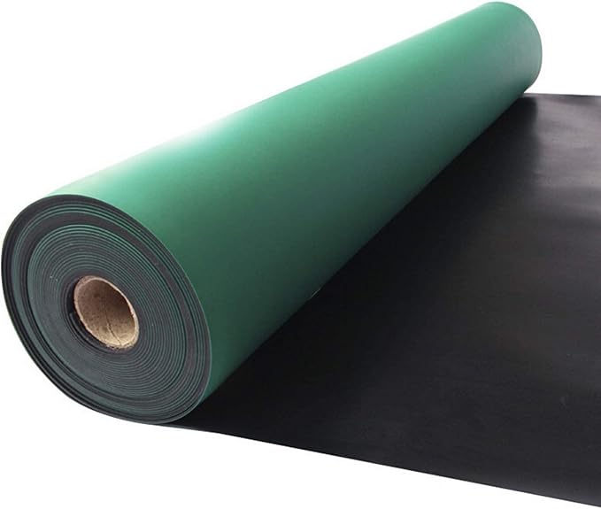 MYOYAY 23.6" x 118" Rubber ESD Soldering Mat Roll 0.08" Thick Anti-Static High Temperature Workbench Mat Electrical Grounding Desk Pad for Workstation Soldering Electronics Circuit Board Repair