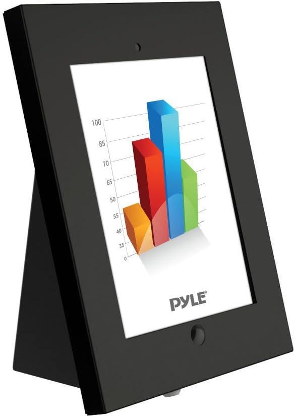 Pyle Anti-Theft Tablet Security Case Holder - Metal Heavy Duty Multi Mount Tablet Kiosk, Mounts on Wall, Table, Desk w/ Landscape/Portrait Mounting, Designed for iPad 2, 3, 4, Air Tablets - PSPADLKW5
